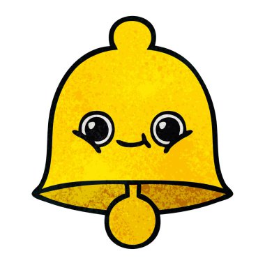 Retro grunge doku karikatür çan