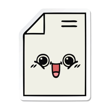 sevimli çizgi parça kağıt etiket 