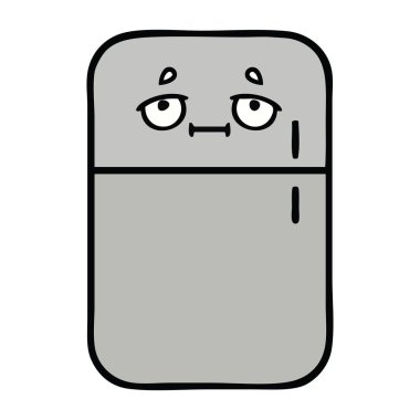 bir buzdolabı dondurucu sevimli çizgi