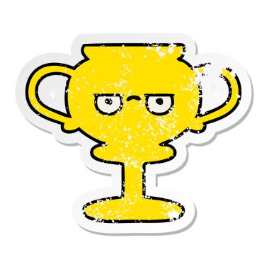 sevimli çizgi Trophy sıkıntılı etiket