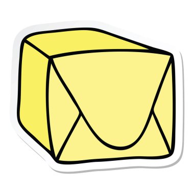 ilginç bir el etiket karikatür kahverengi parsel çizilmiş