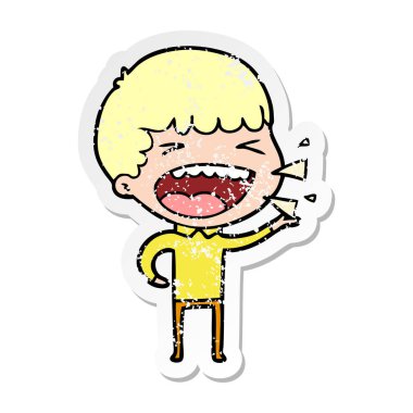 adam bir karikatür sıkıntılı etiket