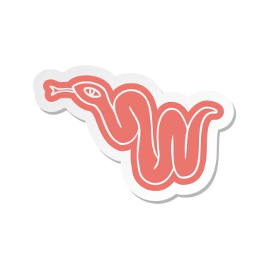 çizgi film etiketi bir bahçe yılan 