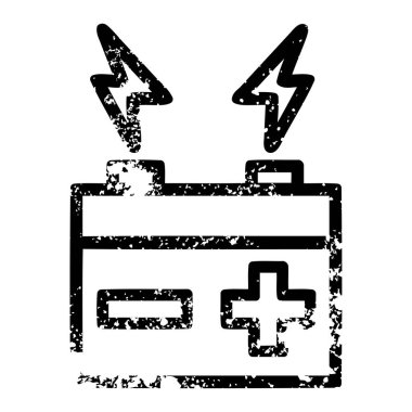 Pil sıkıntılı simgesi simgesi