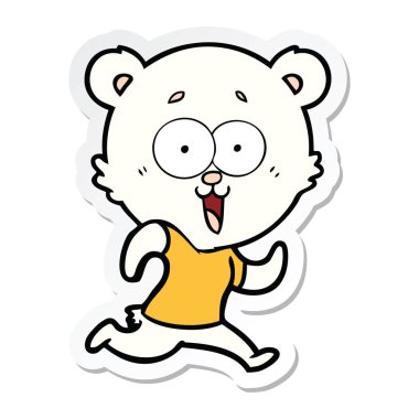 gülünecek bir ayıcık çizgi film etiketi