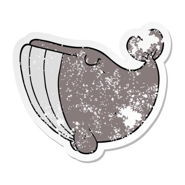 bir çizgi film balinanın sıkıntılı etiket