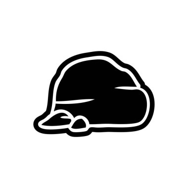 çizgi film simgesi, taş ve çakıl