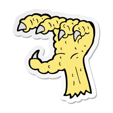 karikatür kuş pençe etiket