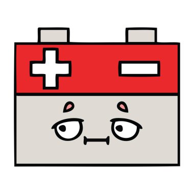 bir akü sevimli çizgi