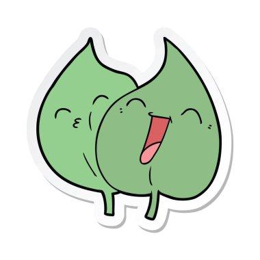 komik karikatür etiket yaprakları