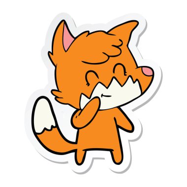 etiket karikatür dostu tilki