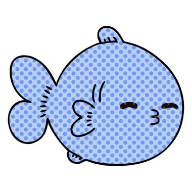 ilginç çizgi roman tarzı çizgi film balık 