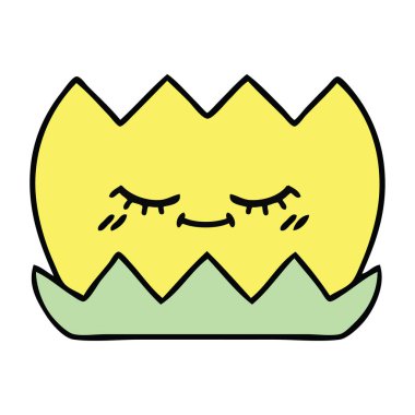 bir su lilly sevimli çizgi