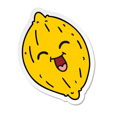 etiket karikatür mutlu limon