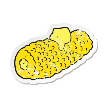 tereyağı ile üzerinde bir çizgi film Mısır Retro sıkıntılı etiket