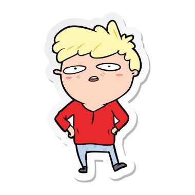 bir çizgi film sabırsız adamın etiket