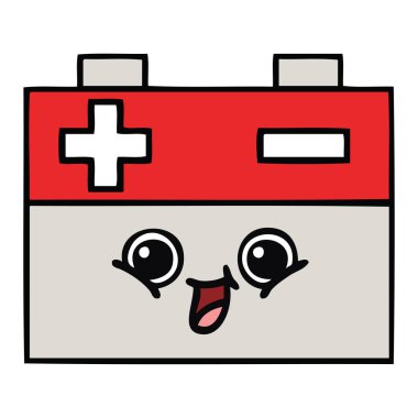 bir akü sevimli çizgi