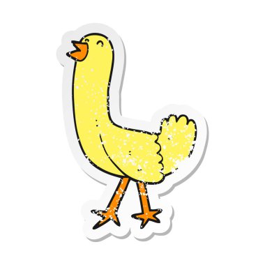 bir karikatür kuş sıkıntılı etiket