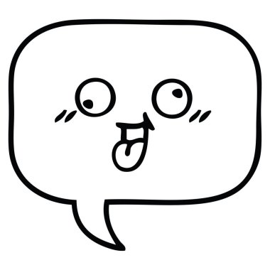 Çizim karikatür konuşma balonu