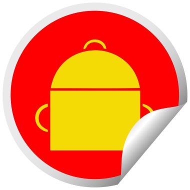 dairesel peeling etiket karikatür bir kırışık çuval