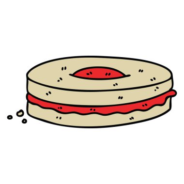 ilginç karikatür reçel bisküvi el çekilmiş