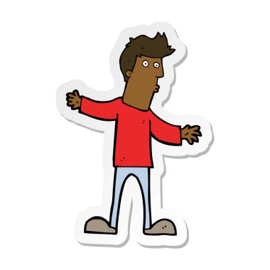 bir çizgi film meraklı adam etiketi