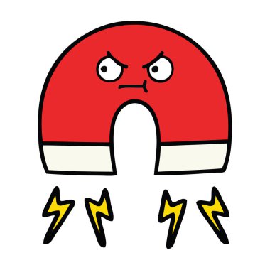 sevimli çizgi bir mıknatıs