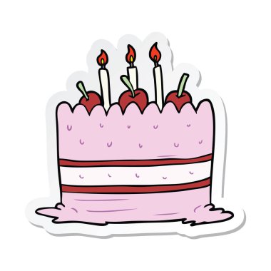 etiket bir karikatür pasta