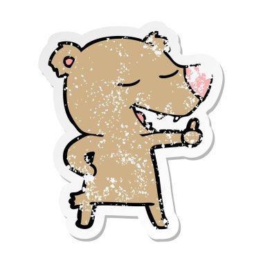 çizgi film ayı sıkıntılı etiket