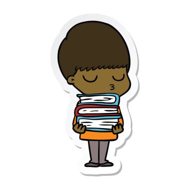 bir çizgi film sakin çocuk etiket