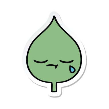 etiket sevimli çizgi ekspresiyon yaprak