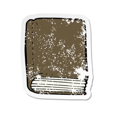 bir karikatür kitabın Retro sıkıntılı etiket