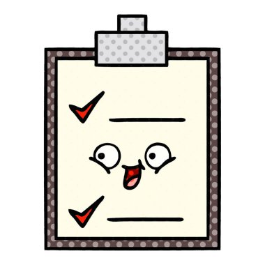 çizgi roman tarzı karikatür bir kontrol listesi