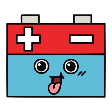 bir akü sevimli çizgi