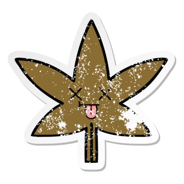 sevimli çizgi sonbahar yaprak sıkıntılı etiket