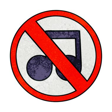 Retro grunge doku karikatür müzik yok