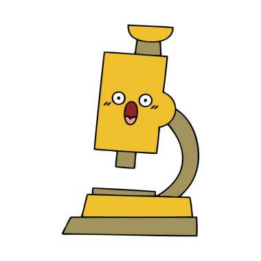 sevimli çizgi bir mikroskop