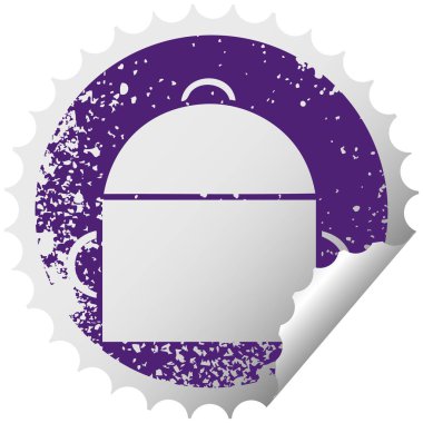 sıkıntılı dairesel peeling etiket sembolü bir kırışık çuval