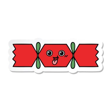 sevimli çizgi Noel fişeği etiket