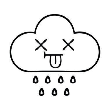 çizim karikatür yağmur bulutu