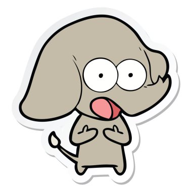 etiket sevimli çizgi fil