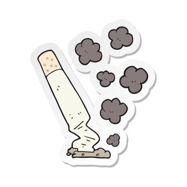 etiket bir karikatür Sigara