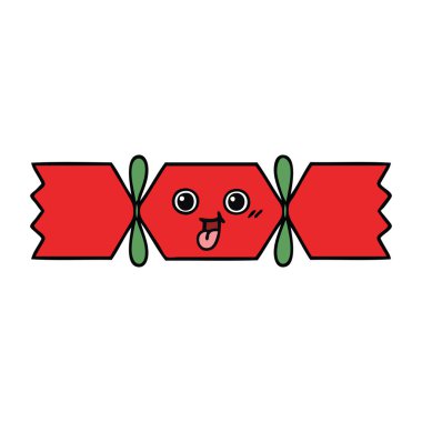 bir Noel fişeği sevimli çizgi