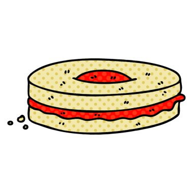 çizgi roman tarzı ilginç karikatür reçel bisküvi