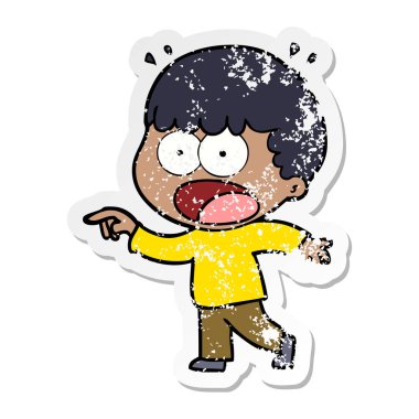 işaret etiket bir karikatür dostum şok sıkıntılı