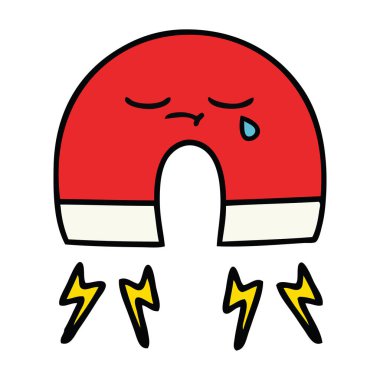 sevimli çizgi bir mıknatıs