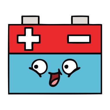 bir akü sevimli çizgi