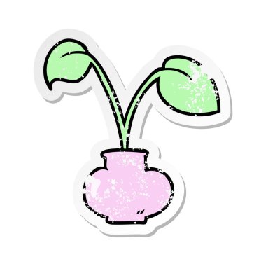 bir çizgi film ev bitki sıkıntılı etiket