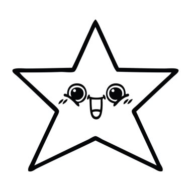 altın yıldız çizim karikatür