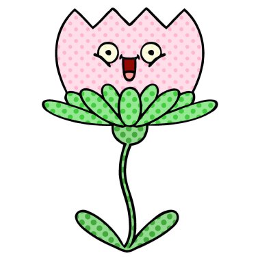 çizgi roman tarzı çizgi film çiçek